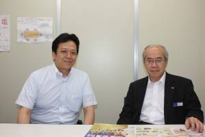 (右)日本旅行 執行役員 海外旅行事業部長 西川隆祥さん、(左)日本旅行 国際旅行事業本部 企画部・VJ訪日推進室 マネージャー 佐藤均さん