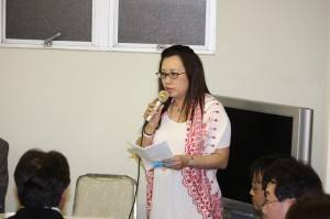 銭妙玲会頭候補の政見発表