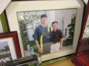 王建民投手と黄清樹董事長