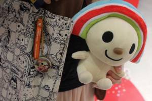 三品さんが持参したOPENちゃんグッズ