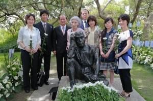 八田與一的遺族專程到台灣參與追思會(照片提供：台南市政府)