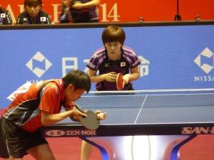 日本のエース石川佳純選手と対戦した台湾の鄭怡静選手