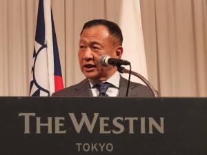 日台の親密な友好関係を強調した亜東親善協会の大江康弘会長