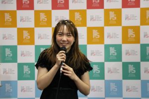 中華民國東京同學會會長陳瀅致詞,感謝各界對留學生的照顧