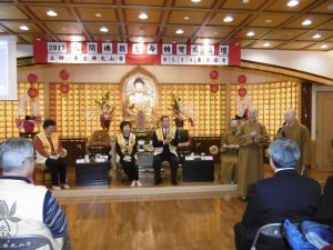 三位台灣佛光會先進到東京佛光山舉行論壇