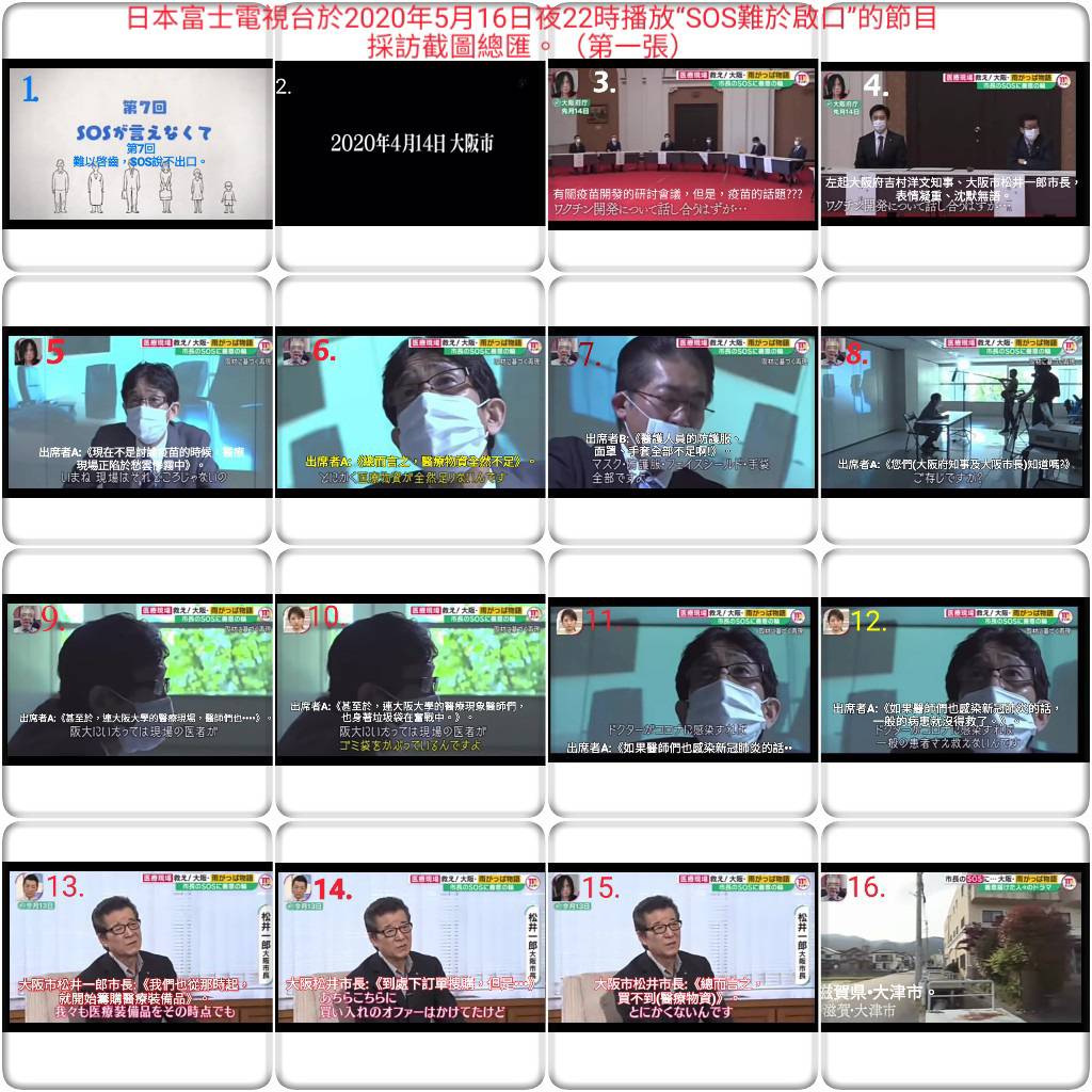 【大阪SOS医療機関を救え !  雨ガッパの物語】富士テレビの特別報道