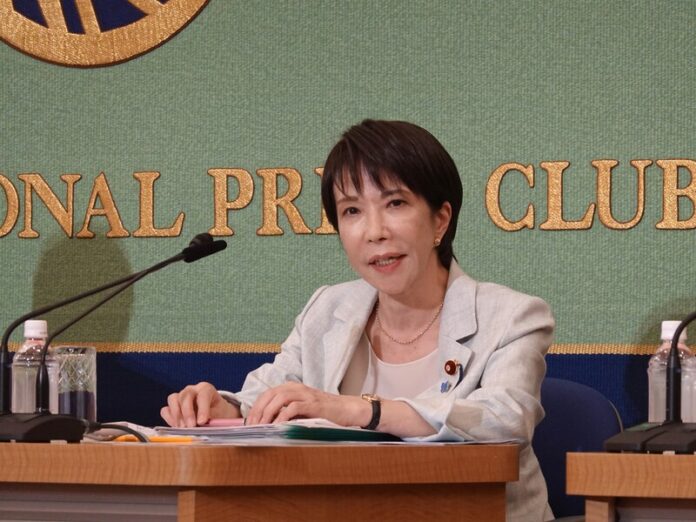 日本自民黨總裁高市早苗(圖/中央社)