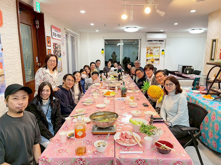 台湾国際美食創新交流協会熊本支部が忘年会開催（日本語・中文）