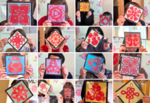 部分參加民眾的剪紙作品(1月31日)