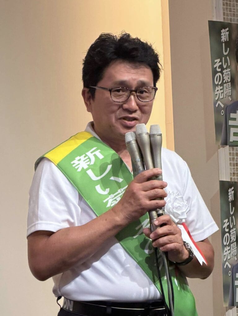 菊陽町長吉本孝壽無投票連任　台積電進駐後農業與半導體並進